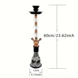 1pc, Exquisite Arabic Smoking Product, Double Hose Smoking Product, Can Be Used By Two People At The Same Time, Suitable For Bar Party, Household Gadget, Valentine's Day Gift, New Year's Gift