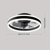 1pc Ceiling Fan With Lights, LED Adjustable Silent Ceiling Fan With Remote Control, 6-speed 60W Reversible Contemporary Ceiling Fan For Bedroom, Study, Restaurant, Etc.(19.7 , 15.7 , Black)