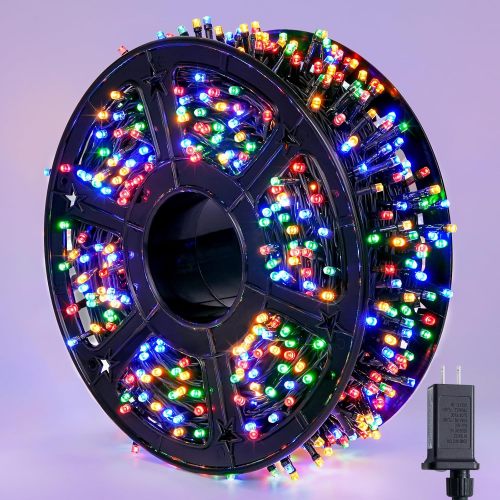 JMEXSUSS 500 LED Christmas Lights Outdoor, 173ft Warm White String Lights for Outside, 8 Modes Plug in Christmas Tree Light for Holiday Tree Indoor Ceiling House Xmas Decorations