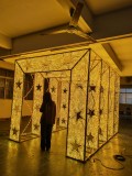 BJ-Motif-136 耐久性抜群屋外光の彫刻 | 分解可能構造で輸送コスト削減