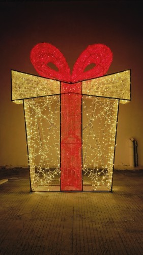 BJ-Motif-14 Durable Outdoor Light Sculpture | Easy Assembly Structure for Shipping