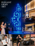 BJ-Motif-C9  Escultura Luminosa de Alumínio com LED | Anticorrosivo, Reciclável e Design Personalizado