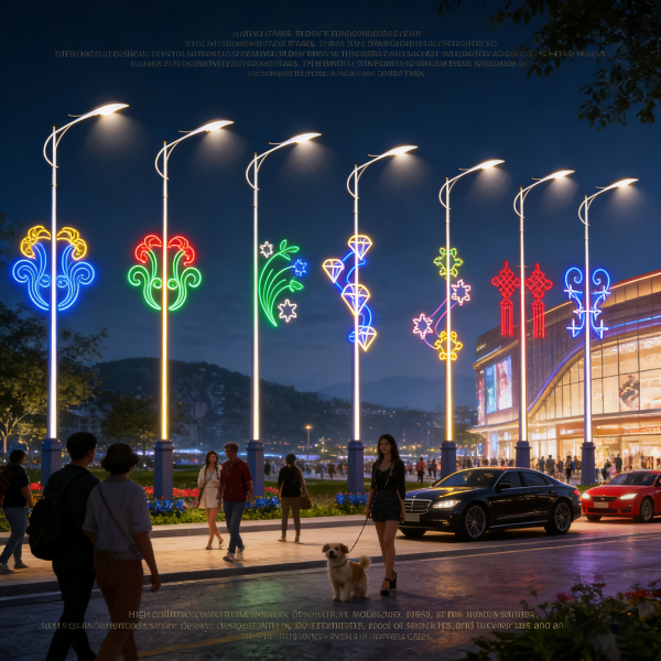 BJ-Motif-C12 Escultura LED Impermeável IP65 | Tensão Segura 24V para Instalação Externa