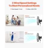 VEVOR 20 Inch Industrial Pedestal Fan, 3-Speed Oscillating Fan with Adjustable Height, 18/20/30 Inch Optional