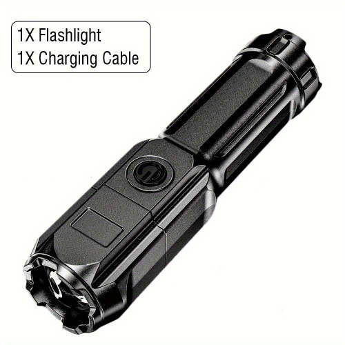 1 Black Light UV Flashlight, UV395NM, IPX4 Waterproof Rechargeable High-Brightness ABS Portable UV Light, 3 Modes Zoomable USB Rechargeable Flashlight, Ideal for Pet Identification
