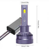 Automotive 2PCS LED Car Lights - H11/H7/H4/H1, 9012/9006/9005 - 40000LM, 250W High/Low Beam, 6500K Cool White Light, Spotlight, High-Performance Bulbs, 200% Brightness Increase, Plug-and-Play, No Battery Needed