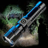 BaiHuBri Super Bright Flashlight, USB Rechargeable Telescopic Zoom Wide Beam, Handheld Adjustable Light Spot, 150 Lumen 200M Range, Emergency Backup Camping Gear, Essential for Home Emergency