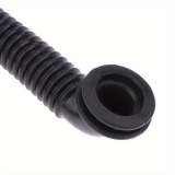 Automotive Wire Harness Door Tube | Black Rubber Dust-Proof Wiring Protection Conduit, Universal Fit