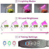 Mini LED Full Spectrum Grow Light Strip with Desktop Tripod, Indoor Plant Grow Light with 3/9/12H Timer, 3 Lighting Modes & 10 Dimmable Levels
