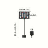 Aquarium Light, Fish Tank Light, Color-Changing RGB Light, Aquatic Plant Light, Landscaping Fixture, Smart Universal Plant Grow Light