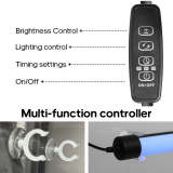 Aquarium light, fish tank light, lighting equipment, multi-functional, suitable for fish growth, multiple lighting modes, suitable for wall mounting on small and medium-sized indoor aquariums, indoor lighting tube, waterproof