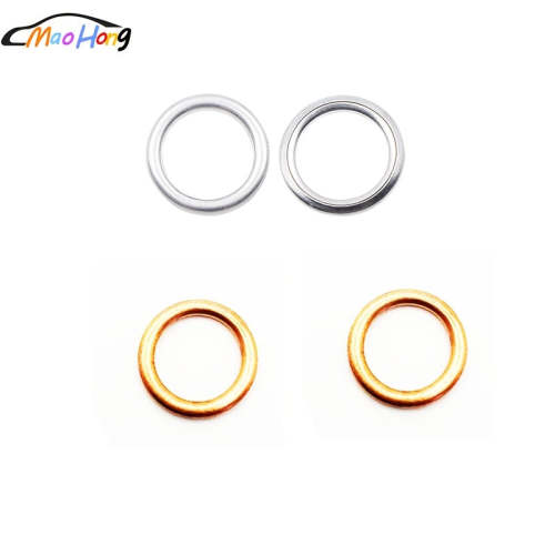 Automotive Replacement Oil Drain Plug Gasket – High Sealing Performance, Brass & Aluminum Alloy Engine Oil Pan Washer for VW Magotan, Sagitar, Audi Models – Oil Drain Bolt Gasket & Modification Part