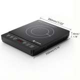 Portable Induction Cooktop, 1800W Powerful Output for Fast & Efficient Cooking, Blue LCD Display. Features 18 Power Levels, 20 Temperature Settings & Lock Function, Plus 3 Adjustable Cooking Programs.