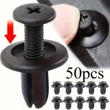 Automotive Fastener Clips – Fender Rivet Retainers, Bumper Trim Accessories, Durable Plastic Push-Type Expansion Rivets. Compatible with Ford Focus, Kia, Nissan, Big Ben & Most Vehicles, Auto Repair Parts
