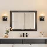 Battery Operated Wall Light Set 2/1, Rechargeable, Dimmable, Remote Control, Touch Control, USB-C Charging, Suitable for Living Room, Bedroom Black (Bulbs Included)