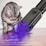 1 Black Light UV Flashlight, UV395NM, IPX4 Waterproof Rechargeable High-Brightness ABS Portable UV Light, 3 Modes Zoomable USB Rechargeable Flashlight, Ideal for Pet Identification