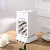 Mini Desktop Fan Spray Humidifying Oscillating Fan, USB Plug-in Touch Control Small Fan, 3 Speed Levels with Timing Function