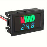 Battery Charge Level Indicator 12V 24V 36V 48V 60V 72V – Battery Capacity Tester, LED Display Voltmeter for Cars, Golf Carts, Forklifts & Electric Vehicles