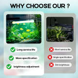 Aquarium light, fish tank light, lighting equipment, multi-functional, suitable for fish growth, multiple lighting modes, suitable for wall mounting on small and medium-sized indoor aquariums, indoor lighting tube, waterproof
