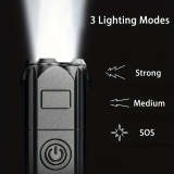 1 Piece 400mAh/800mAh Ultra-Bright Zoomable Flashlight, Compact, Rechargeable Long-Distance IPX4 Durable LED Light, Adjustable Zoom Light for Outdoor & Home Use