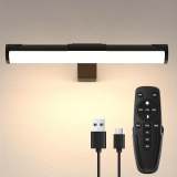 Battery-powered picture frame light, wireless magnetic wall light - 3-color dimmable, touch control and remote control function, timer, USB rechargeable, suitable for art display, bedroom reading night light or camping use (no wiring required)