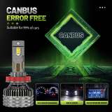 2-Pack H4 H7 LED Car Headlight Bulbs, Canbus Compatible, Including H11, H1, H3, HB3 9005, HB4 9006, 9012, Hir2 9007, and H13. Features 4 Copper Tubes, Emits 6000K White Light, for 12V Vehicles, No Battery Included