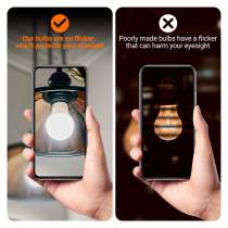 A19 LED bulb 6-pack, 14W 1500LM (100W equivalent), E26 base, selectable color temperature (3000K warm white / 5000K daylight / 6500K cool white), CRI 85+, flicker-free, long-lasting, eye-protection, non-dimmable