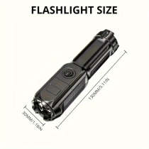1 Black Light UV Flashlight, UV395NM, IPX4 Waterproof Rechargeable High-Brightness ABS Portable UV Light, 3 Modes Zoomable USB Rechargeable Flashlight, Ideal for Pet Identification