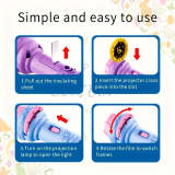 Mini Projector Flashlight with 3 Projection Slides, 24 Patterns including Animals, Dinosaurs, Vehicles, Space & More, Halloween Gift