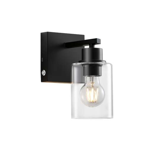 Battery Operated Wall Light Set 2/1, Rechargeable, Dimmable, Remote Control, Touch Control, USB-C Charging, Suitable for Living Room, Bedroom Black (Bulbs Included)