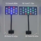 Aquarium Light, Full Spectrum Aquatic Plant Grow Light, Fish Tank Light with Adjustable Brightness, Dimmable, Timer, 360° Rotatable