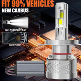 2-Pack H4 LED Headlight Bulbs, Compatible with H1, H4, H7, H11, 9005/HB3, 9006/HB4-O124 Sockets, High Power Design, CAN Bus Error-Free, High/Low Beam Dual Mode, 60,000 Lumens Brightness, 900% High Brightness