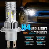 2-Pack H4 9003 LED Headlights Canbus Smart Control Super Bright H4 LED High/Low Beam for Car