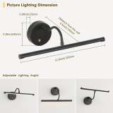 Art Picture Light, Rechargeable Remote Control Wall Picture Light, 3-Color Adjustable Color Temperature, Magnetic Installation, Optional Black/Gold Housing – Suitable for Wall Washing, Photography, Murals, Artwork and Display Lighting