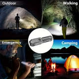 1 Piece 400mAh/800mAh Ultra-Bright Zoomable Flashlight, Compact, Rechargeable Long-Distance IPX4 Durable LED Light, Adjustable Zoom Light for Outdoor & Home Use