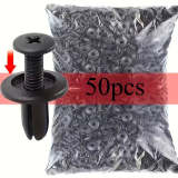 Automotive Fastener Clips – Fender Rivet Retainers, Bumper Trim Accessories, Durable Plastic Push-Type Expansion Rivets. Compatible with Ford Focus, Kia, Nissan, Big Ben & Most Vehicles, Auto Repair Parts