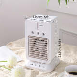 Mini Desktop Fan Spray Humidifying Oscillating Fan, USB Plug-in Touch Control Small Fan, 3 Speed Levels with Timing Function