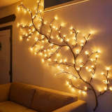72-LED Wicker Large Branch Decorative String Lights, Warm White, LED Branch Lights, USB Powered, Adds an Elegant Ambiance to Your Walls, Suitable for Bedroom, Living Room, Walls, Parties, Festivals, Valentine's Day, Weddings, Mother's Day and Other