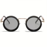 Vintage Lika Style Glasses - Rotating Design, 9-position Adjustable Aurora Gradient Lenses, Includes Glasses Case | Suitable for,, Themed Parties, and Gatherings. New Steampunk Rotating Adjustable Fashion, Unisex for Festive Wear. Full