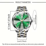 Quartz Watch Luxury Sports Stainless Steel Luminous with Calendar Day Men's Watch Men's Gift Watch Timepiece