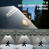 The Upgraded Configuration Outdoor Solar Street Lamp Is IP65 Waterproof, with 504LED Solar Parking Light. It Automatically Switches From Dusk to Dawn And Comes with A Remote Control for Convenient Operation