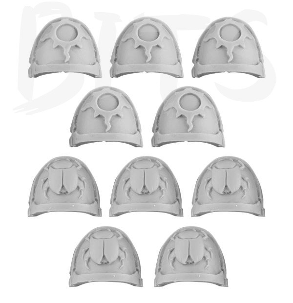 Thousand Sons Achean Pattern Shoulder Pads bits