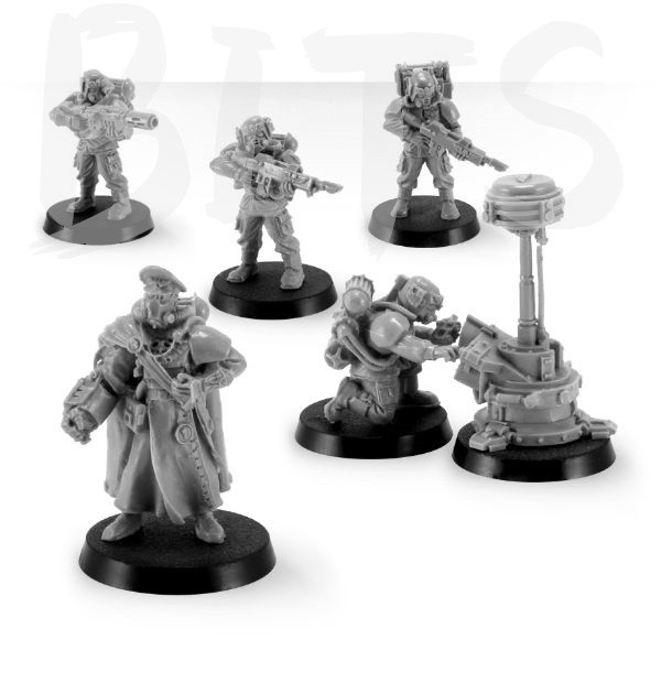 Cadian Hostile Environment Command Squad bits