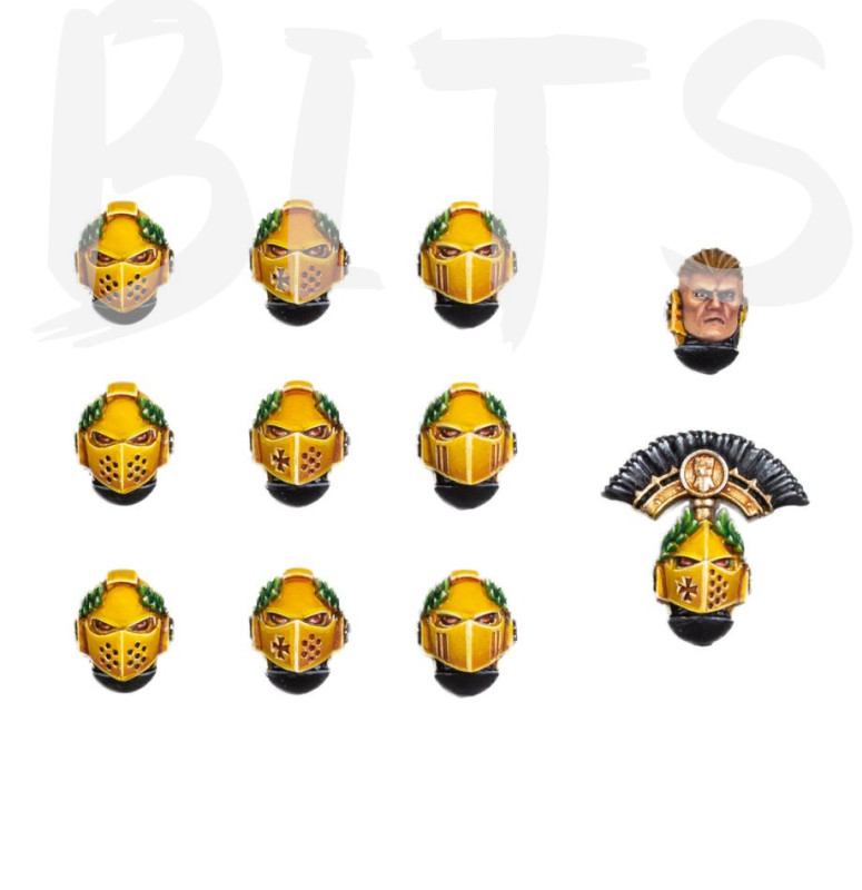 Imperial Fists MKVI Heads bits