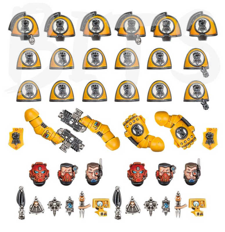 Imperial Fists Primaris Upgrades & Transfers bits