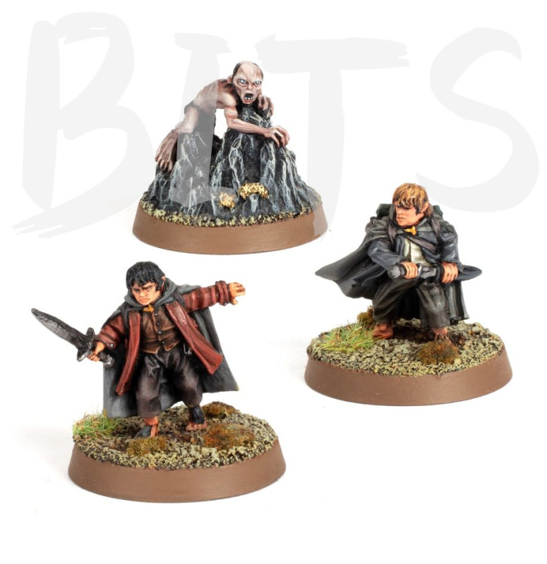 Frodo Baggins™, Samwise Gamgee™ and Gollum™ in Emyn Muil bits