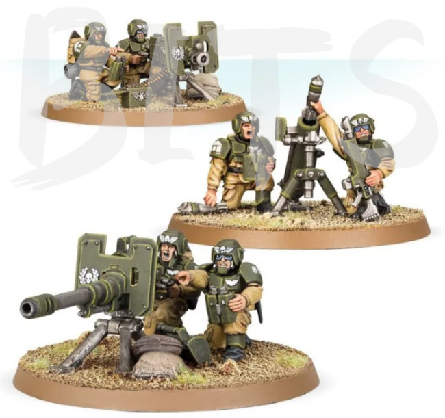 Astra Militarum Cadian Heavy Weapon Squad bits