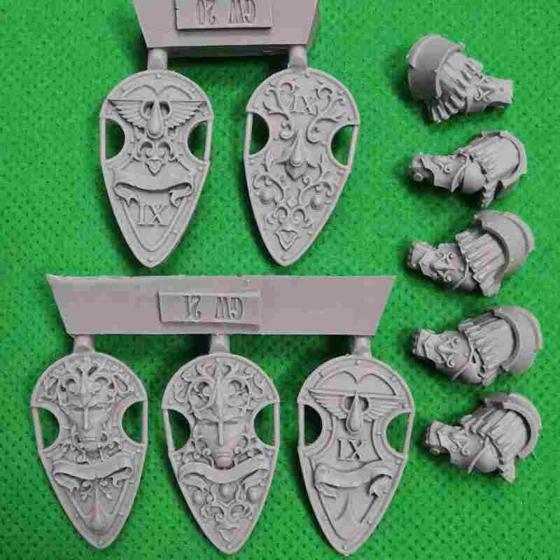 Blood Angels - Crimson Paladins bits - Shields With Arms