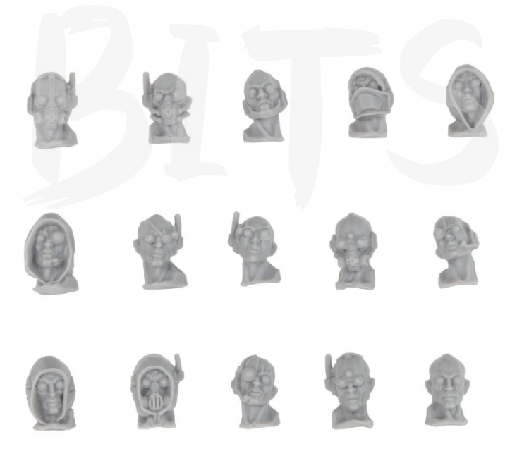 Necromunda Delaque Heads Upgrade Set bits