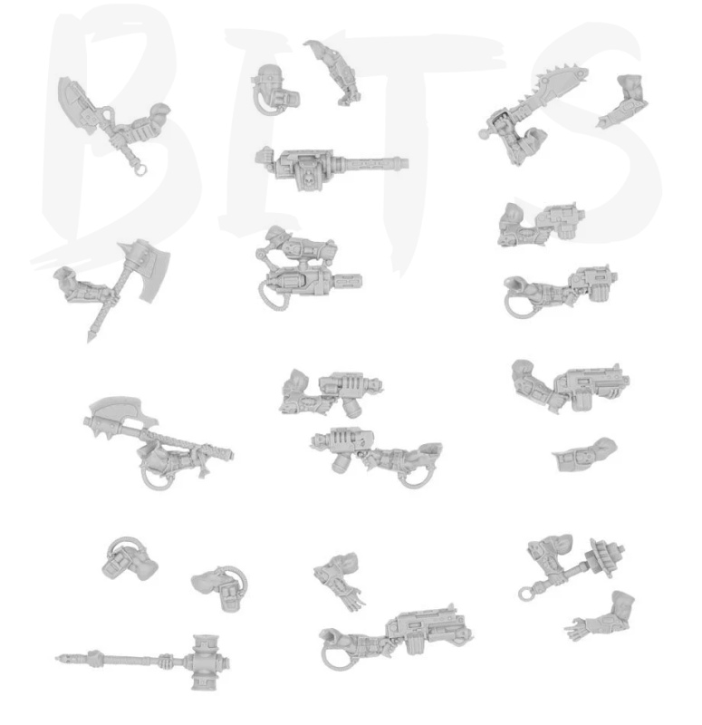 Necromunda Goliath Weapons Set 2 bits